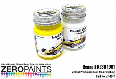 Preview: Renault RE30 1981 Yellow and White Paint Set 2x30ml ZP-1617